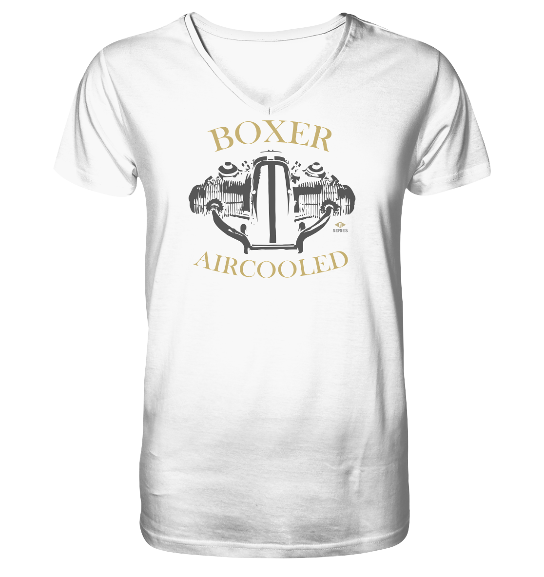 Boxermotor Motiv dunkel - V-Neck Shirt