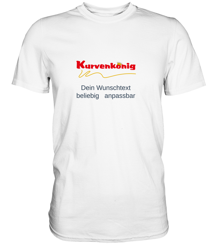 Personalisierbares Bikershirt mit Kurvenkönig Logo - Premium Shirt